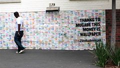 Kampa exilových novin The Zimbabwean byla vytitna na bezcenných zimbabwských bankovkách. 